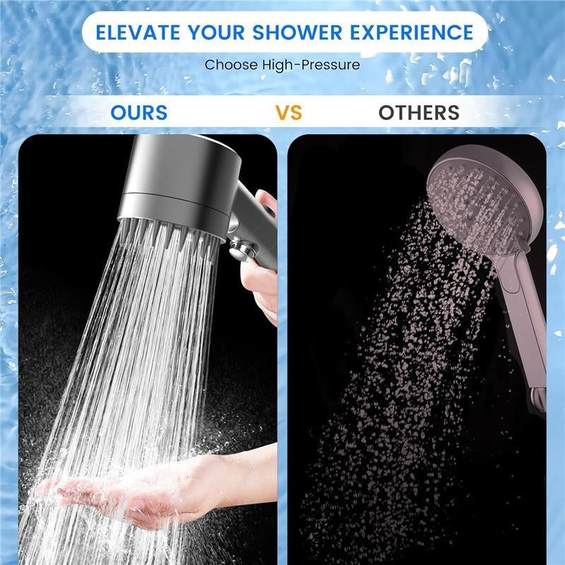 Filtered Shower Head with Handheld and Power Wash for Hard Water, High Pressure Water Flow, and Multiple Spray Modes