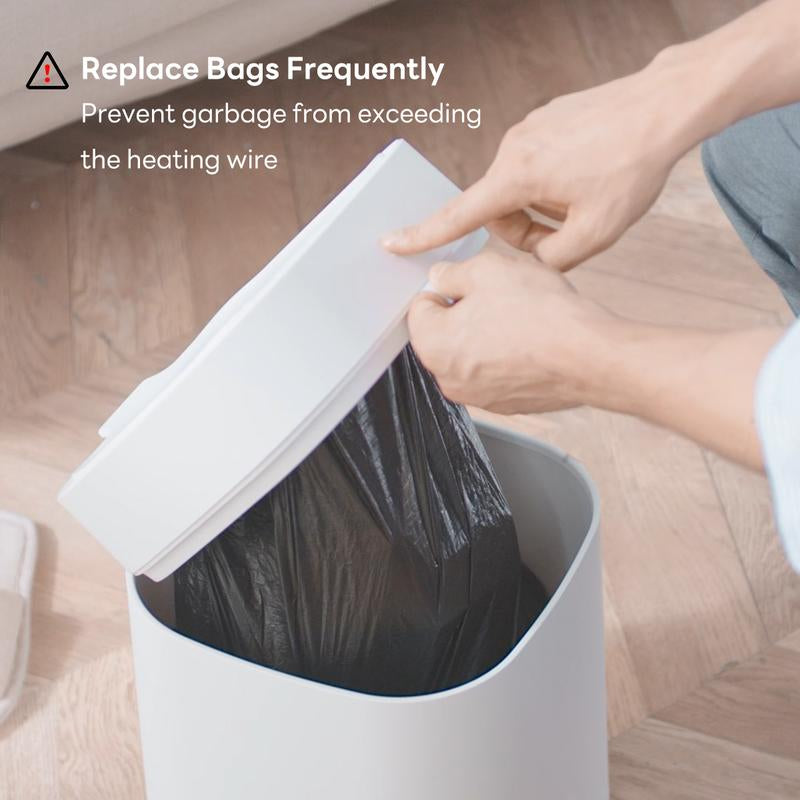 Intrelife 3.5 Gallon Self-Sealing Smart Trash Can – Automatic Refill Bin with Motion Sensor for Living Room, Bedroom, Kitchen, and Bathroom Automatic Motion Hygienic Waste Disposal Restroom Home Goods