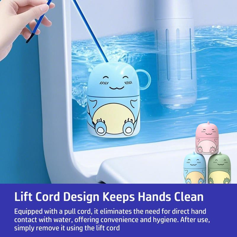 3PCS Toilet Bowl Cleaner Bottle, Cute Dinosaur-Shaped Bathroom Toilet Tank Cleaner with Ocean, Jasmine, and Peach Scent