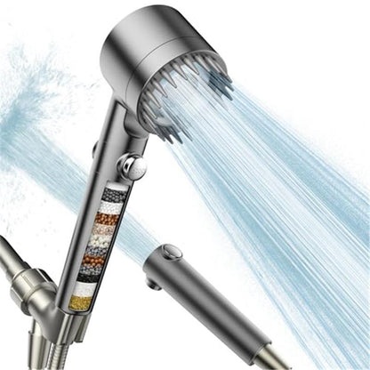 Filtered Shower Head with Handheld and Power Wash for Hard Water, High Pressure Water Flow, and Multiple Spray Modes