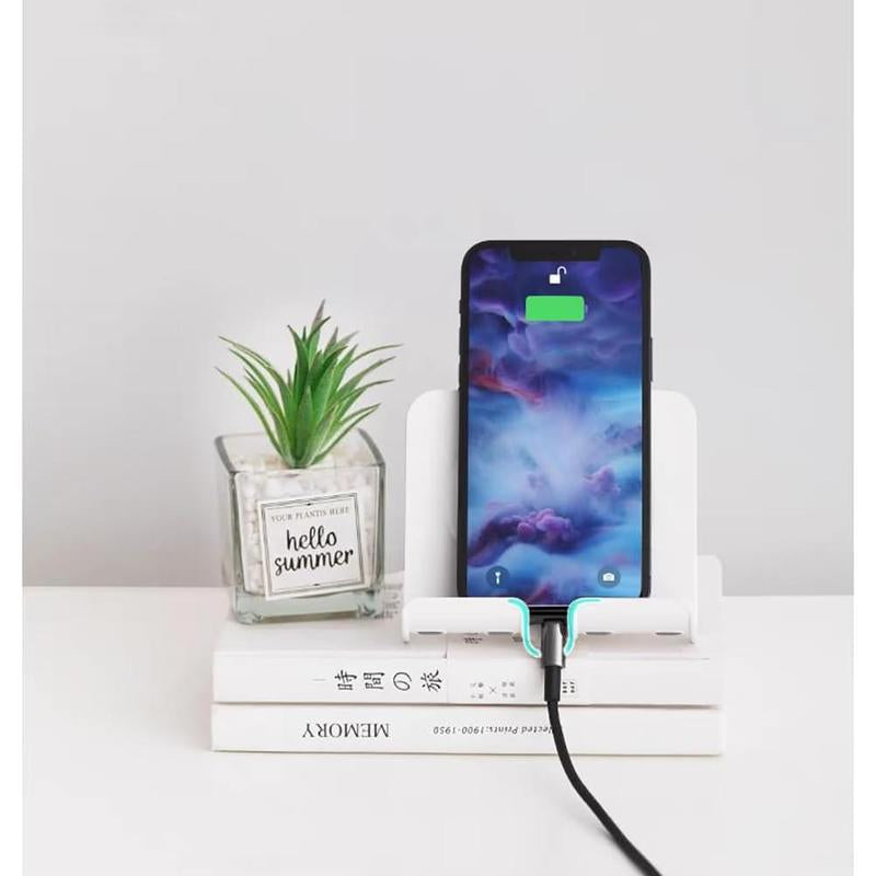 Upgraded Wall Mount Shower Phone Holder with 3 Count Adhesive Stickers | Adjustable and Removable Cell Phone Stand for Bathroom Bedroom Kitchen | Compatible with All Phone and Tablet (Black)